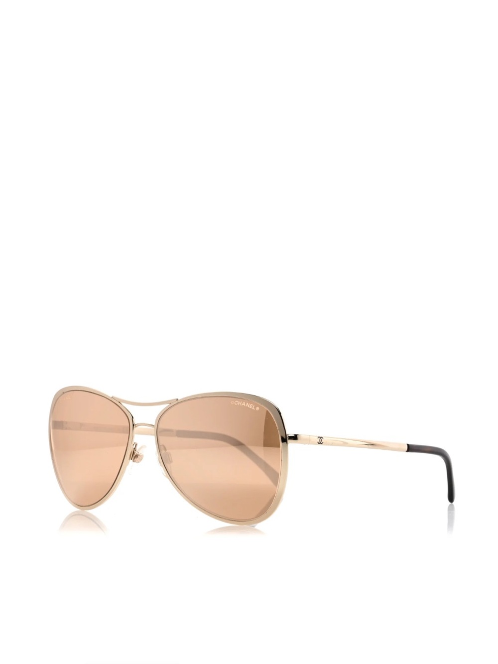 CHANEL Metal Mirrored Pilot Summer Sunglasses